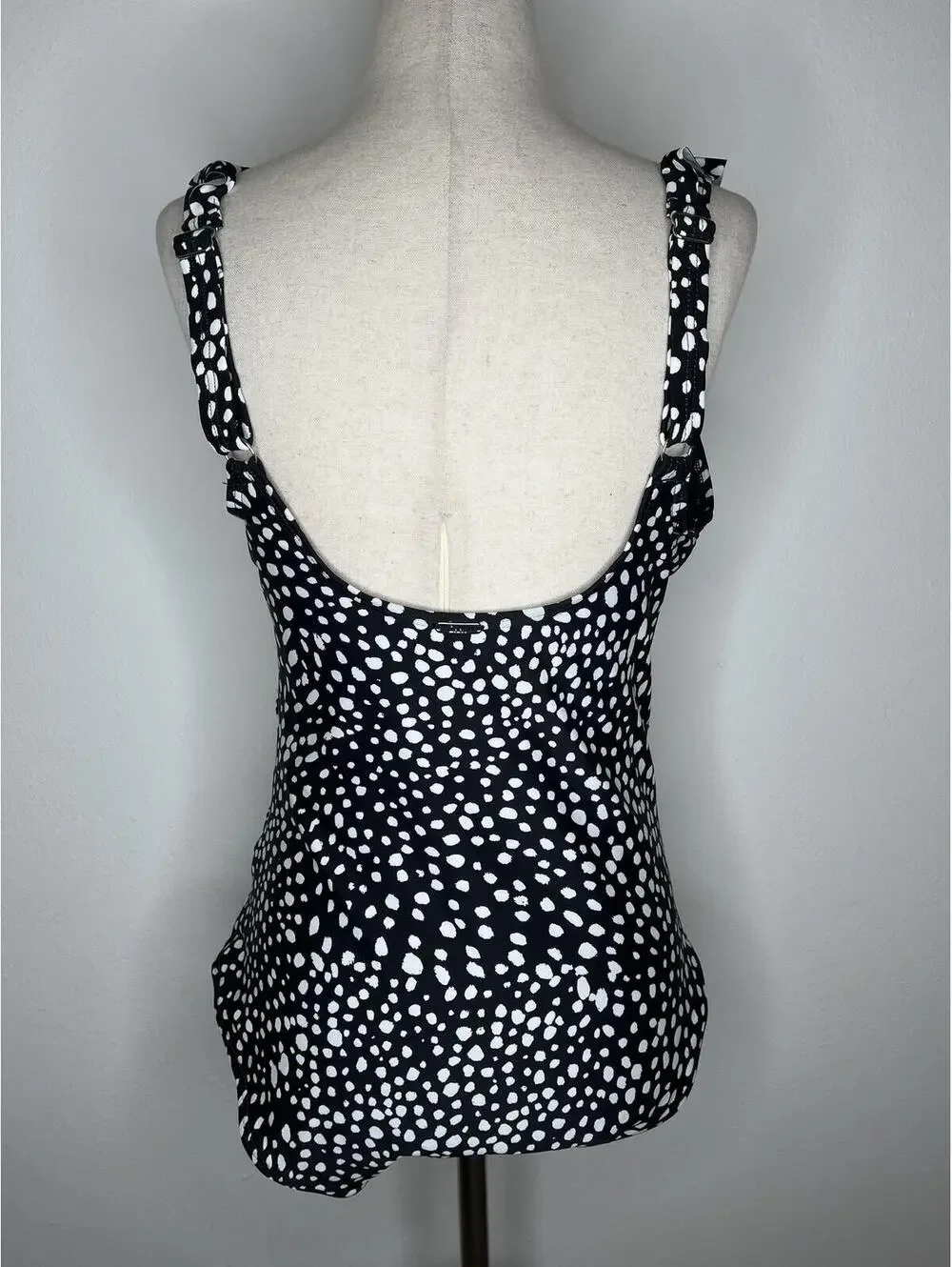NWOT DKNY Women's Black/White One-Piece Swimsuit Size 14 - Picture 6 of 9